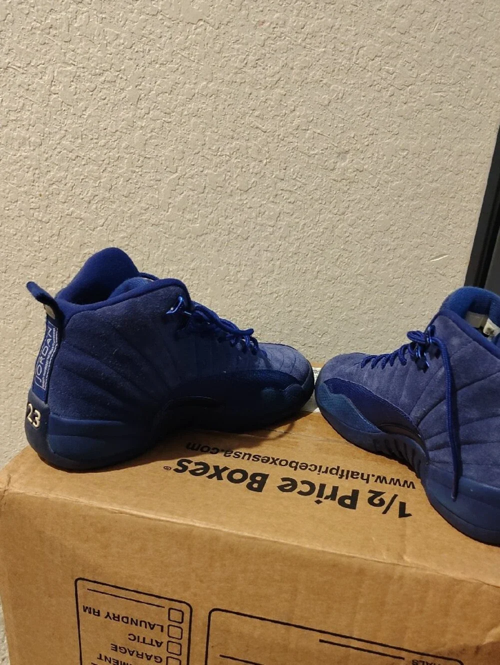 Jordan Men's High-Top Sneakers in Royal Blue Suede